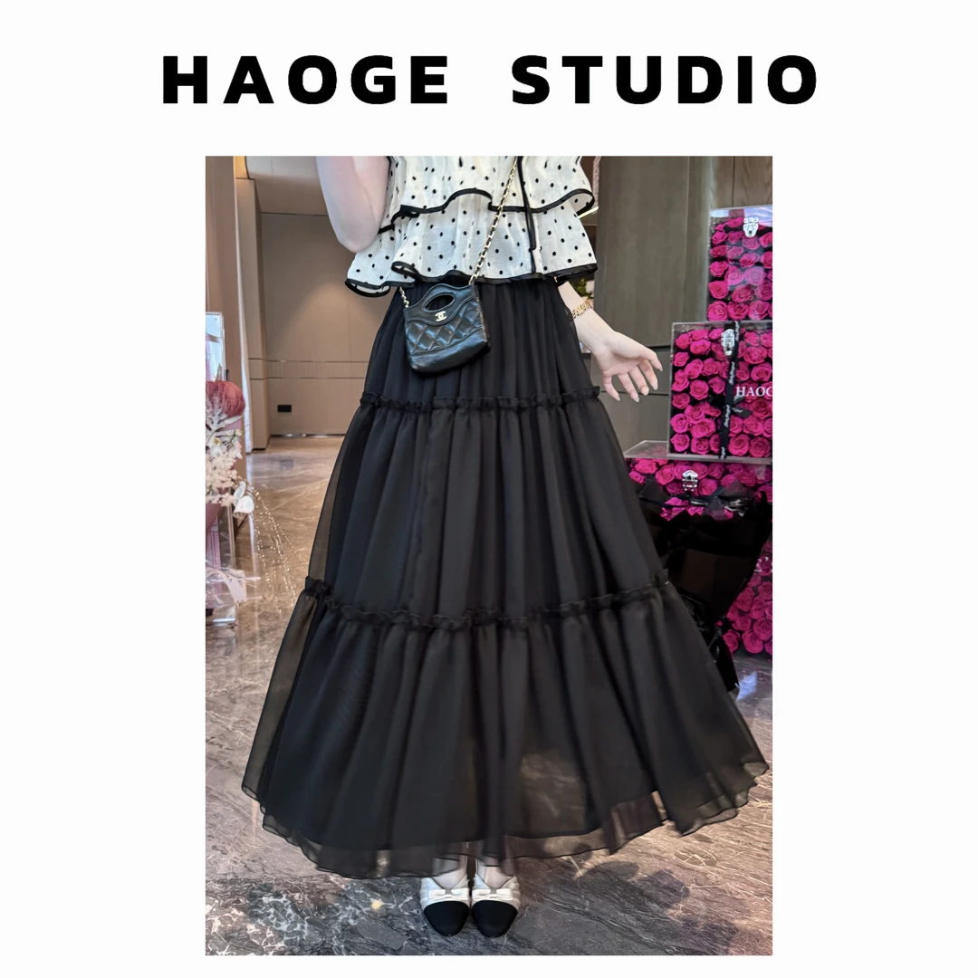 浩哥严选●半身裙预C5BSQ4570A显瘦时尚百搭夏季A字长款高腰通勤款