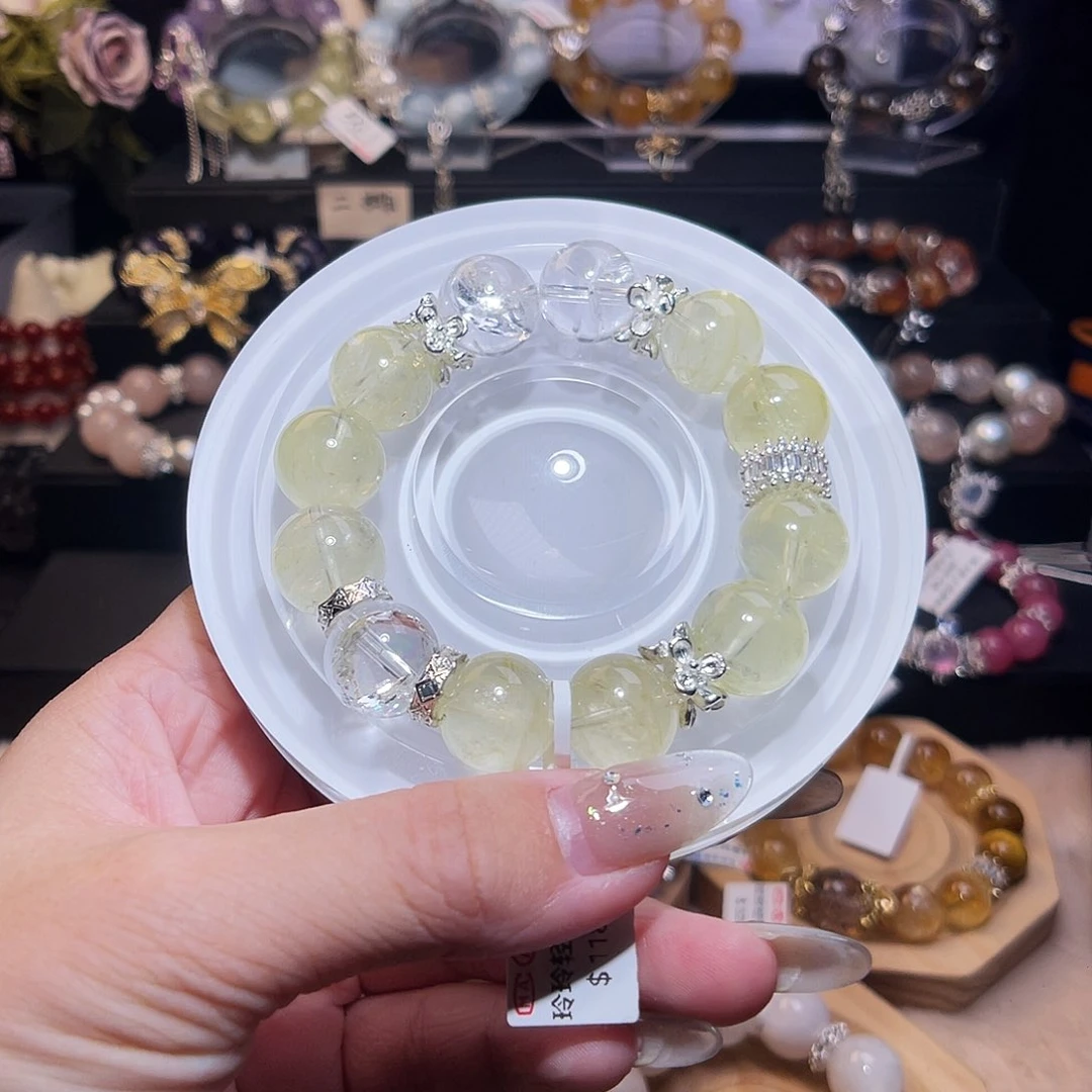 未镶嵌手链水晶白啊塞黄啊塞
