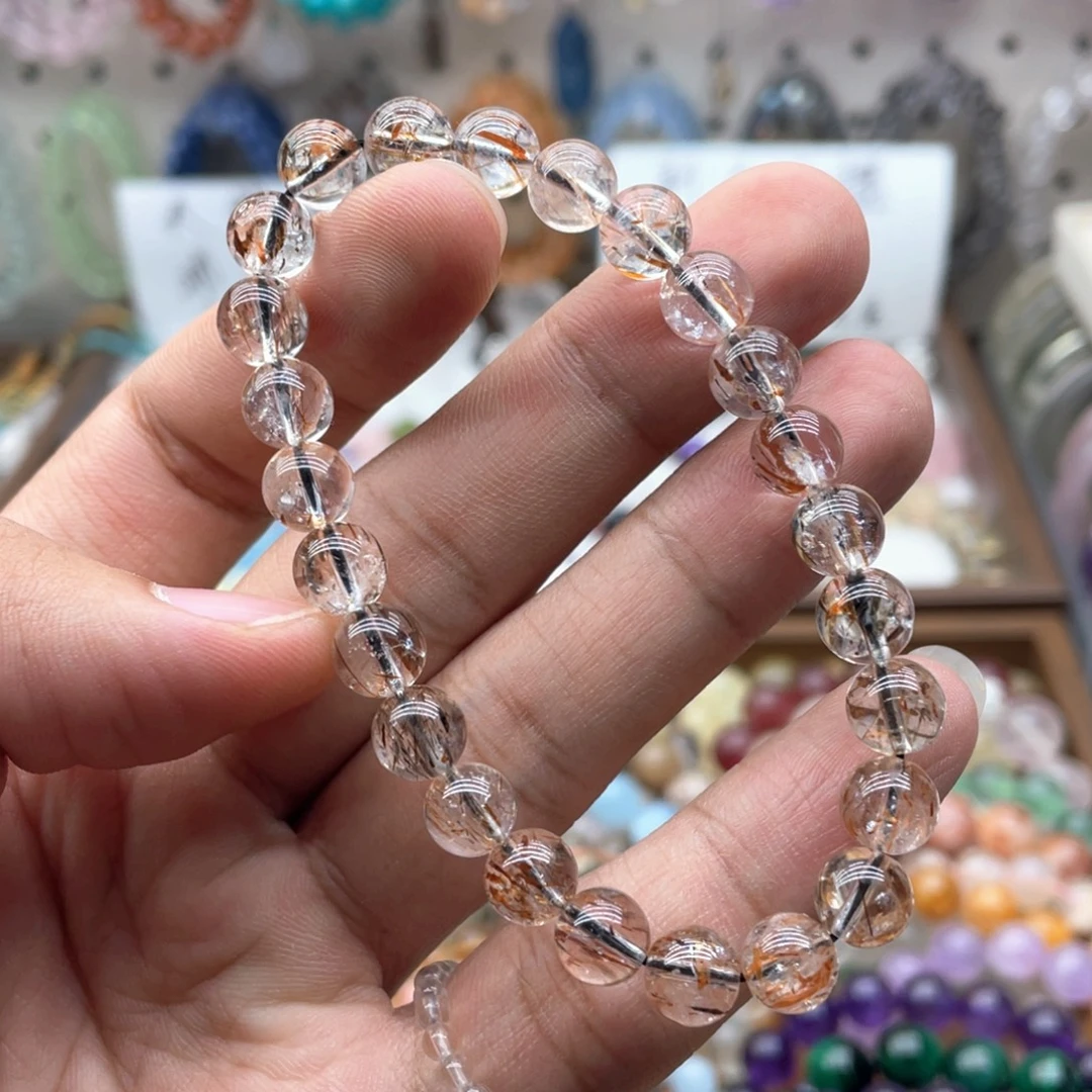 手链未镶嵌水晶8.3咪黑金超七