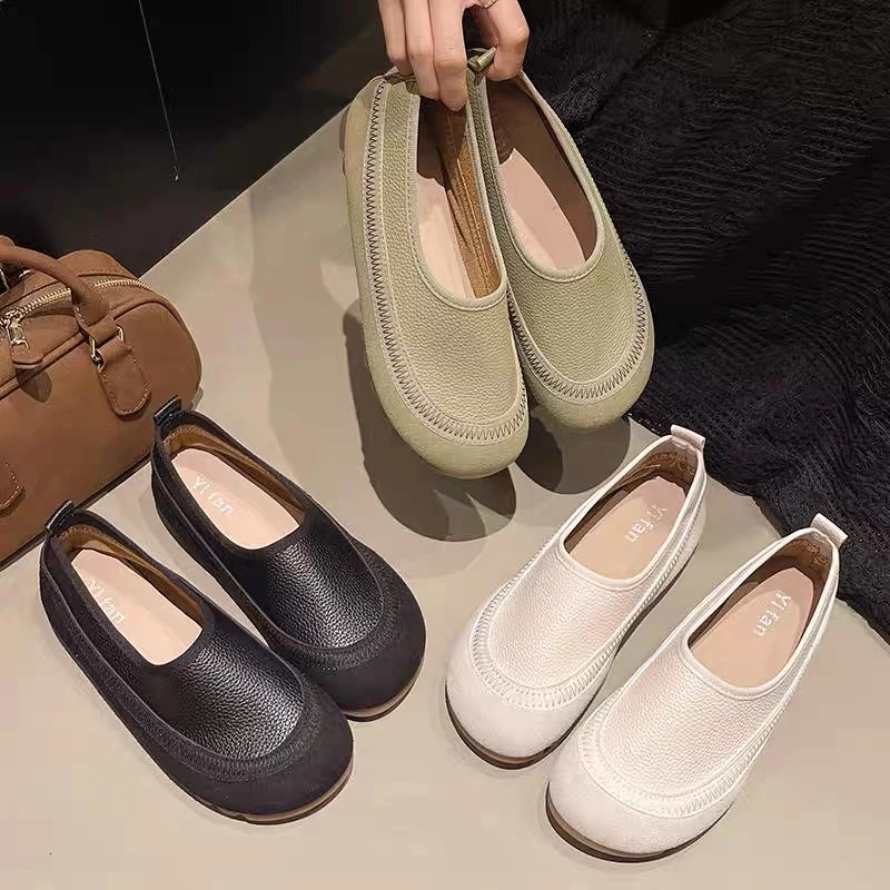 春季新款女2025新款软底单鞋舒适百搭豆豆鞋9903