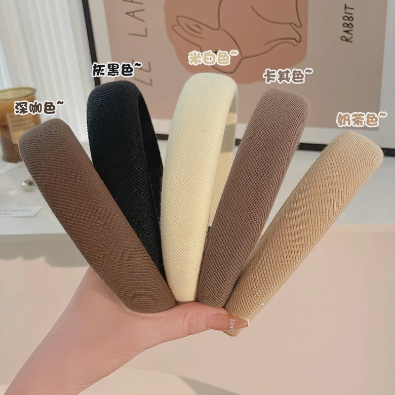 咖色高颅顶海绵发箍女2025新款百搭压发发卡气质洗脸头箍头饰发捆