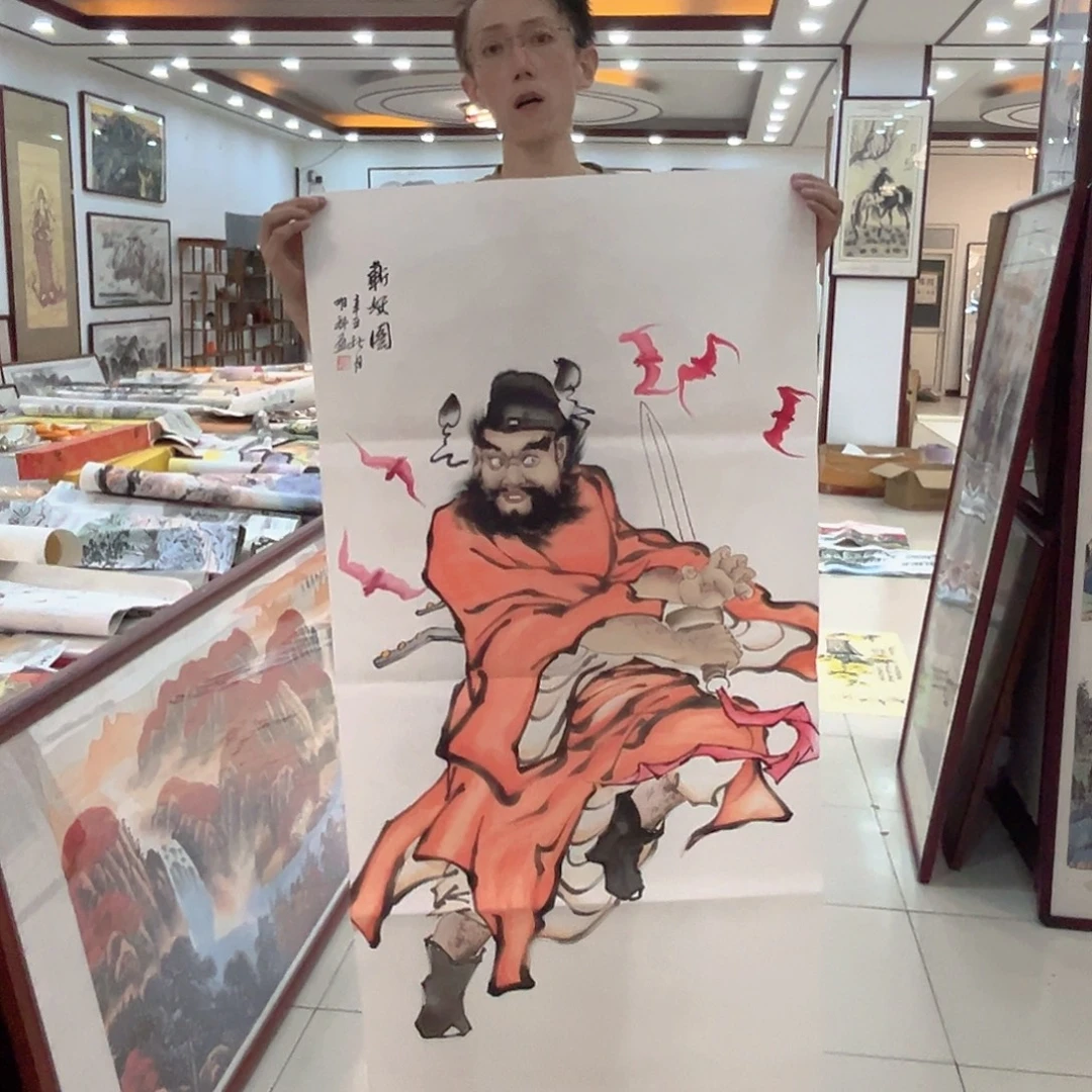 国画纯手绘构图随机国画