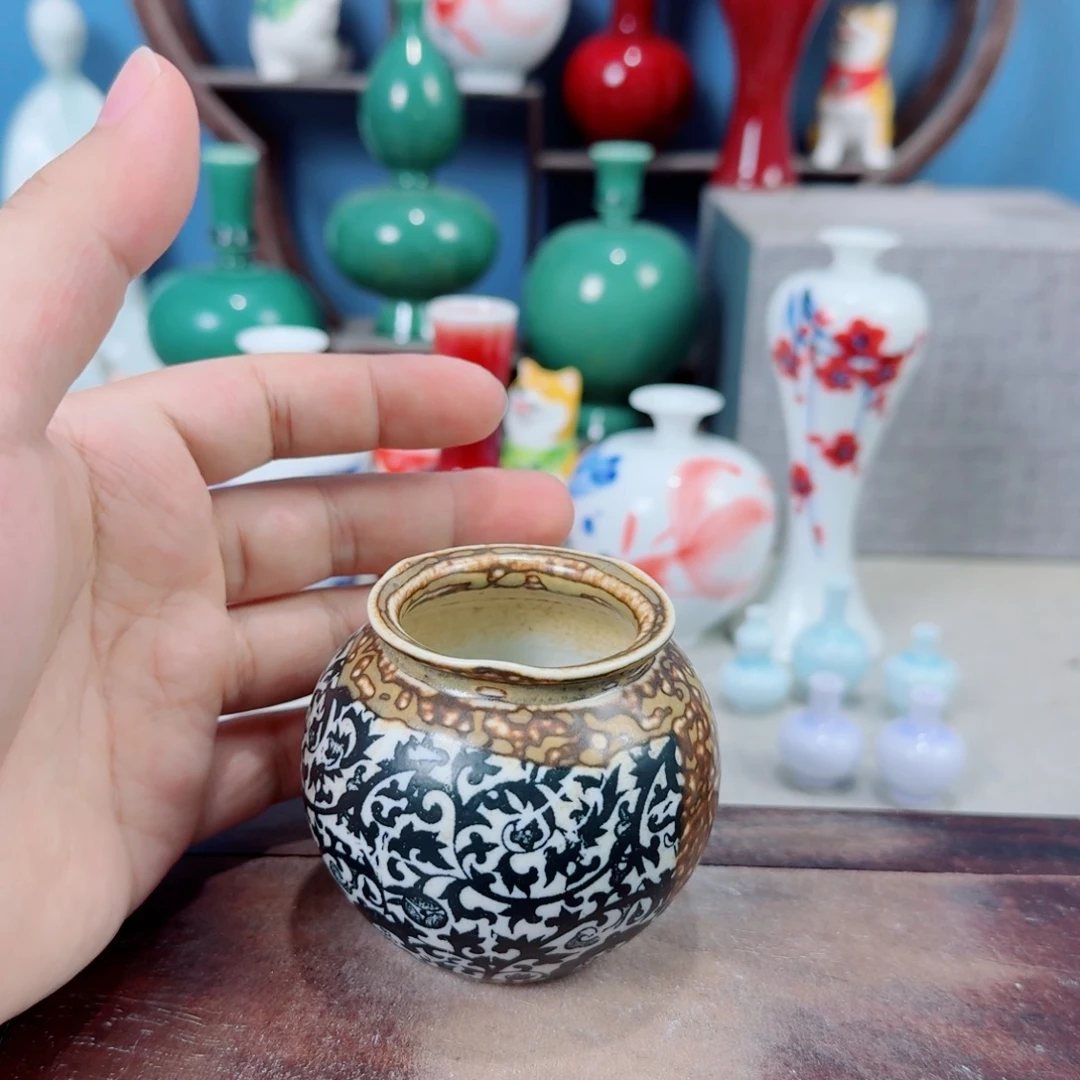 陶瓷手工小花器摆件