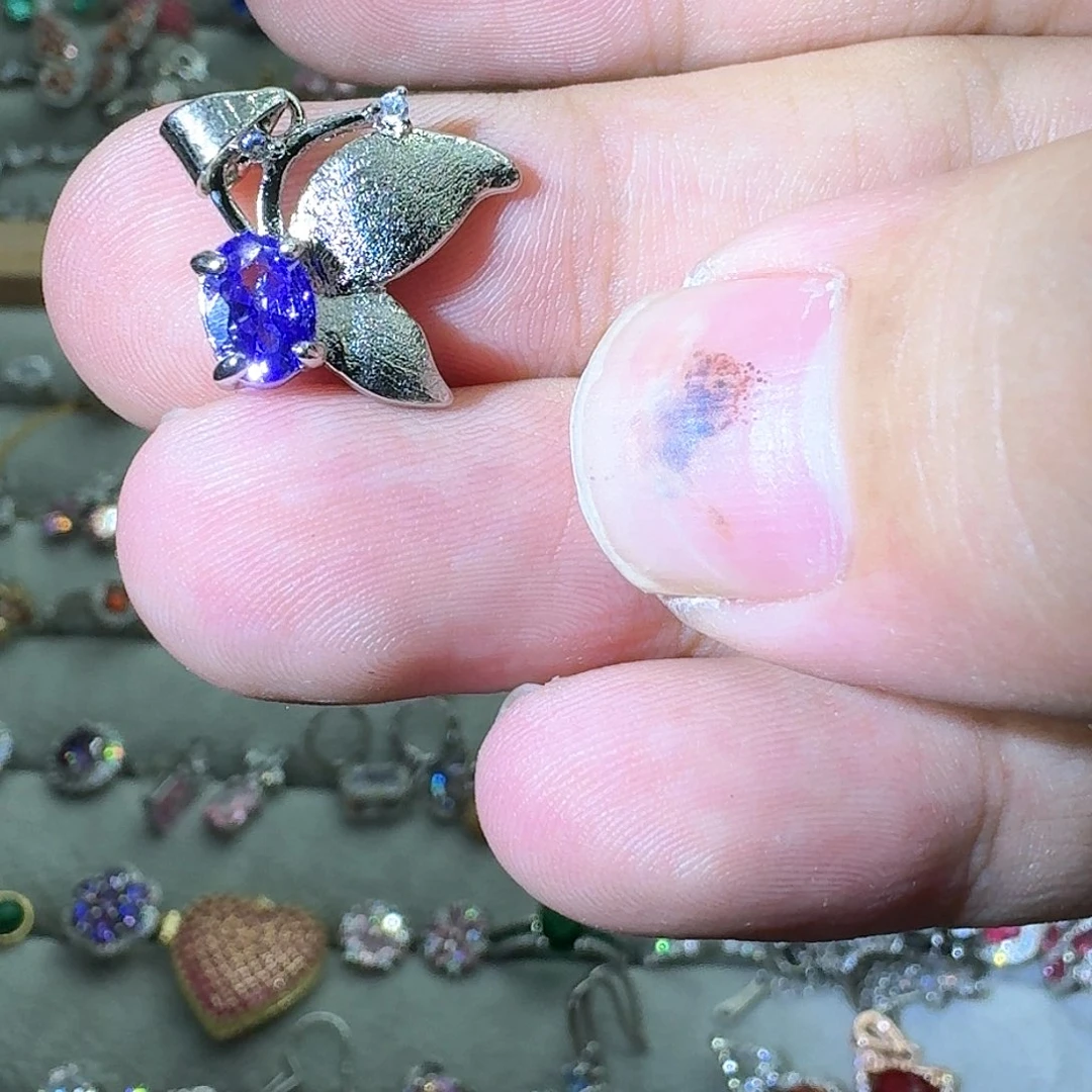 托帕石戒指银S925镶嵌