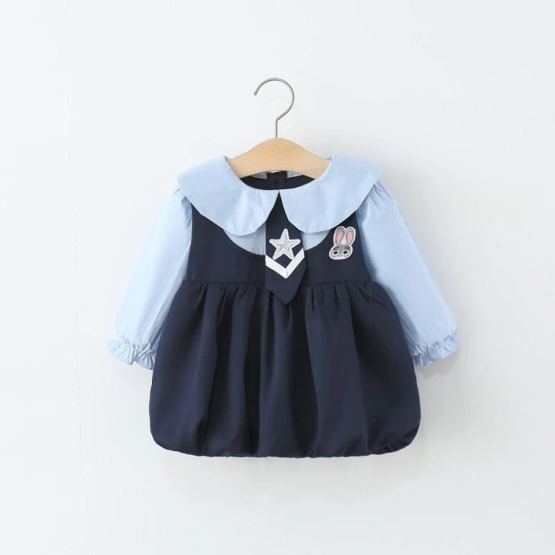 女童连衣裙秋装新款洋气宝宝公主裙周岁礼服春秋季儿童学院风裙子