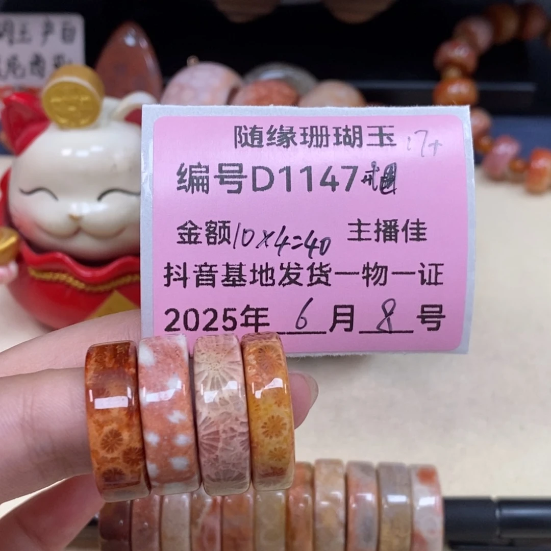 硅化珊瑚(珊瑚玉)D1147未镶嵌咚***~