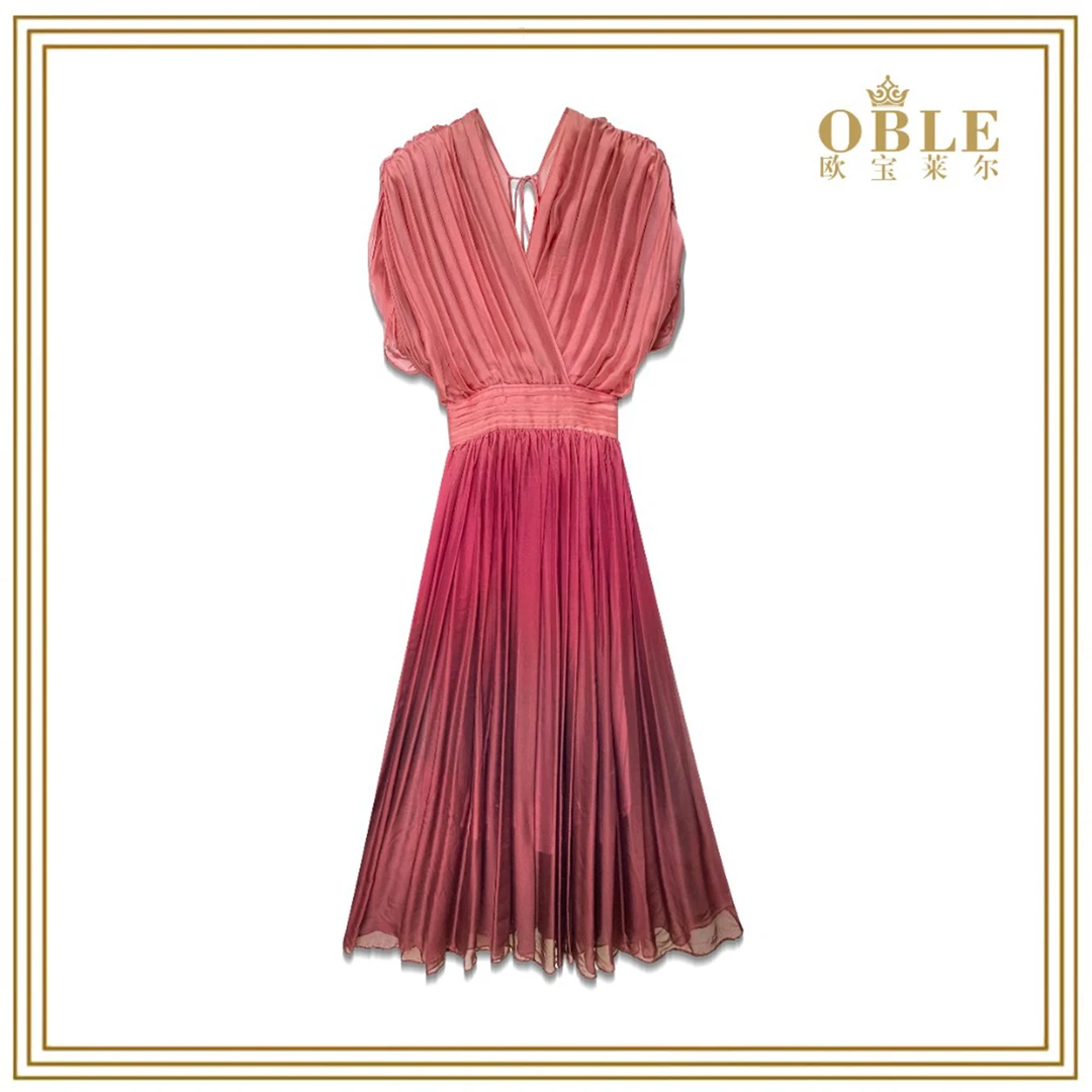 【欧宝莱尔】新款气质时尚轻奢女装连衣裙61-2168