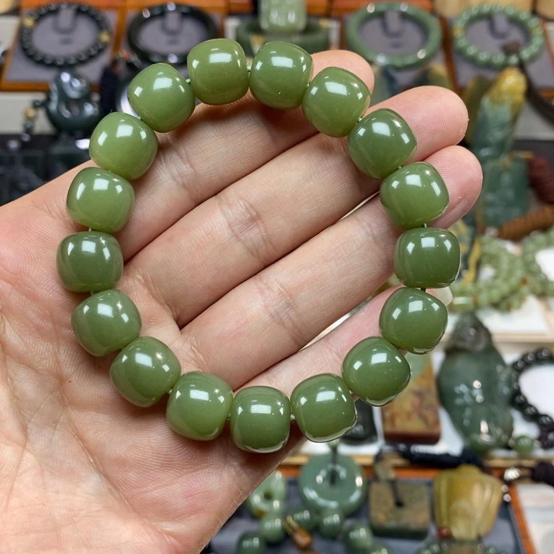 岫岩老玉（透闪石质玉）未镶嵌手串