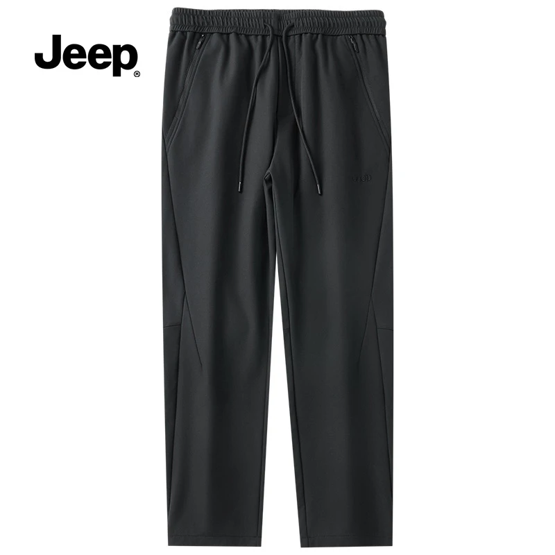 JEEP/吉普官方旗舰店运动透气直筒裤防风四季款登山裤宽松休闲裤