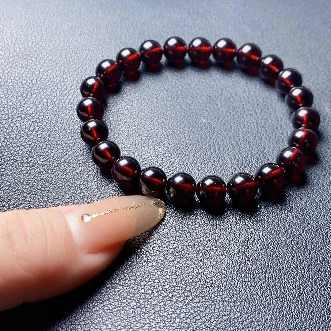 石榴石手链未镶嵌鄢****装8.0单圈毕业级