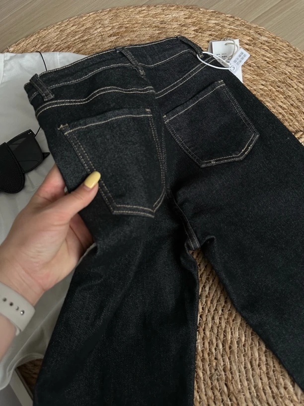 2025高腰弹力小直筒显瘦不掉色牛仔裤女款99515