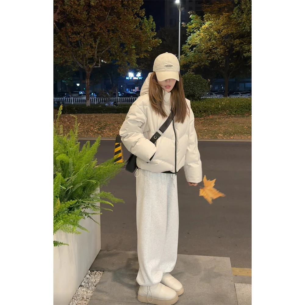 NN CHIC.女冬季新国标90白鸭绒短款连帽抽绳内里背带羽绒服9725