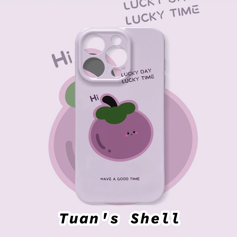 卡通山竹菲林软壳适用苹果VIVO华为OPPO小米卡通简约风手机壳女