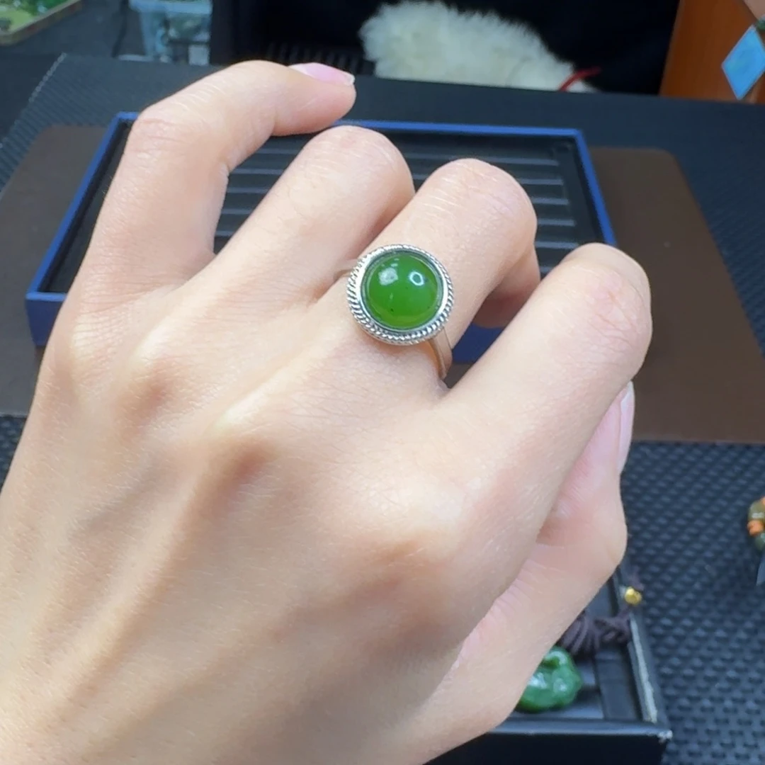 和田玉（碧玉）戒指合金