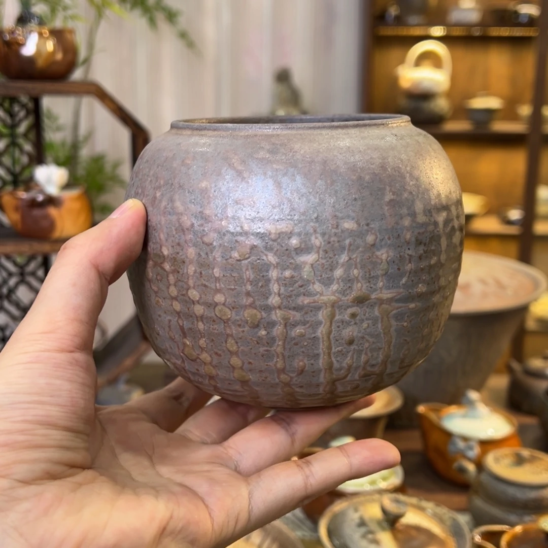 不染柴烧粉紫水洗