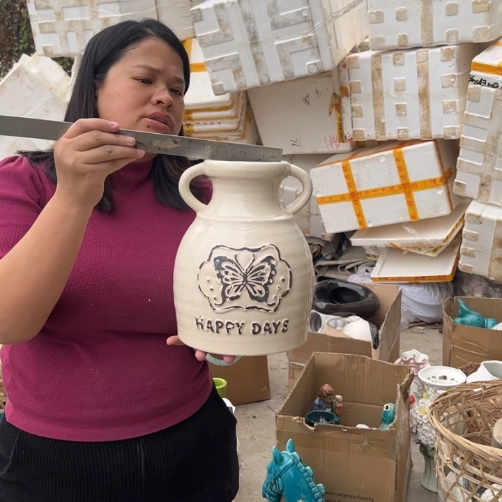 摆件高度26厘米口径10厘米微瑕捡漏干裂