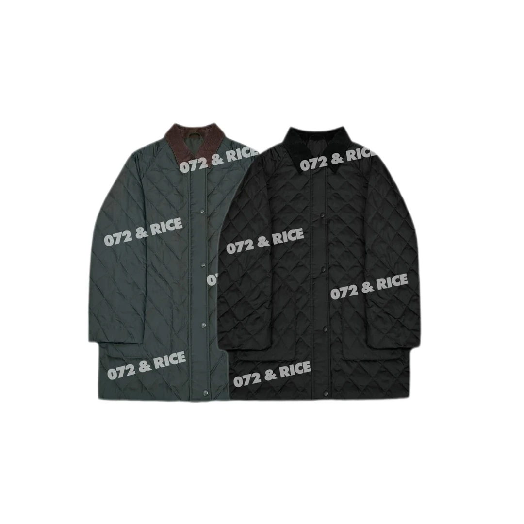 072 & RICE【黑绿】秋冬羊毛混纺平纹布白鹅绒外套 MU0511