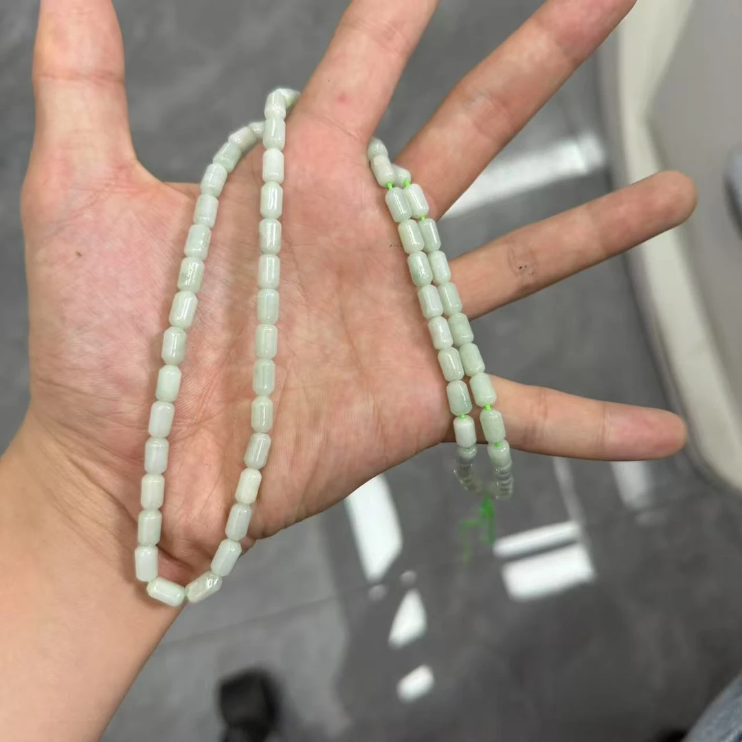 天然缅甸a货翡翠直切项链绳 C336—多样性发一件