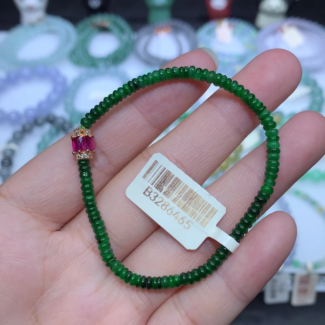 翡翠未镶嵌手串天然