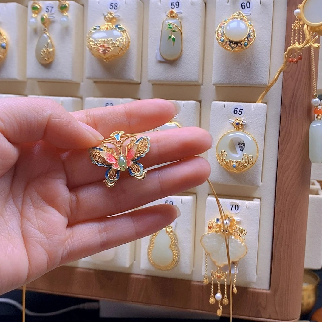 和田玉银S925镶嵌颈饰