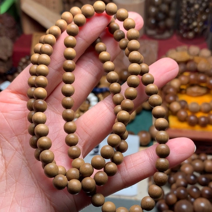 手串/手链檀香木老山檀0.6顺纹多圈奶香
