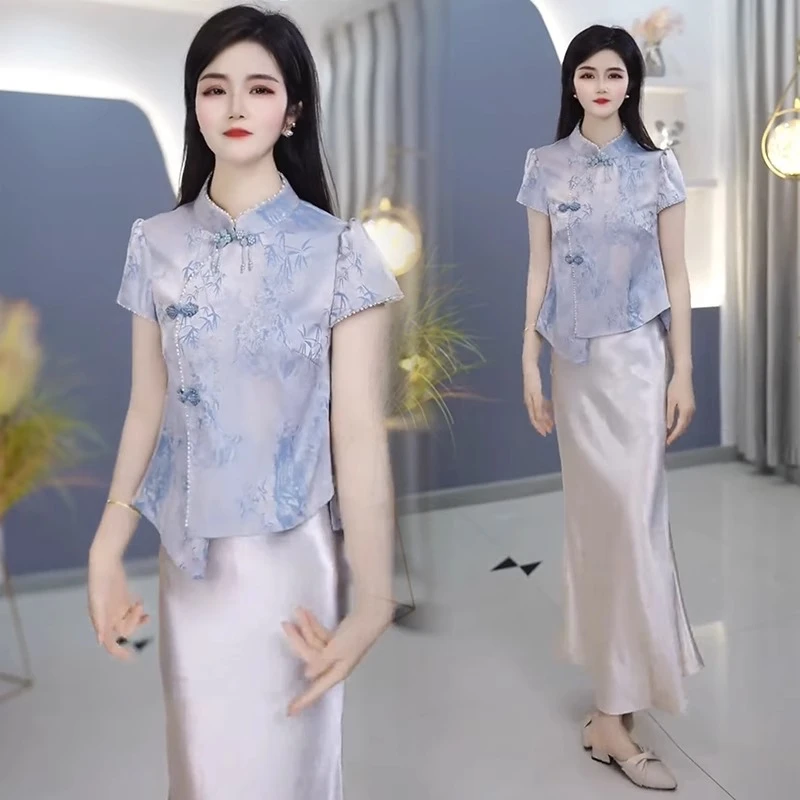 拉夏贝尔新中式国风衬衫2025夏季新款盘扣不规则时尚短袖上衣小衫