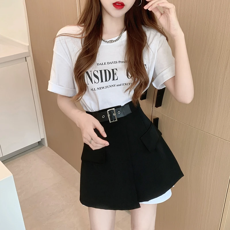 【退货补贴8-12】小个子网红炸街套装时尚洋气减龄时髦短裙两件套夏