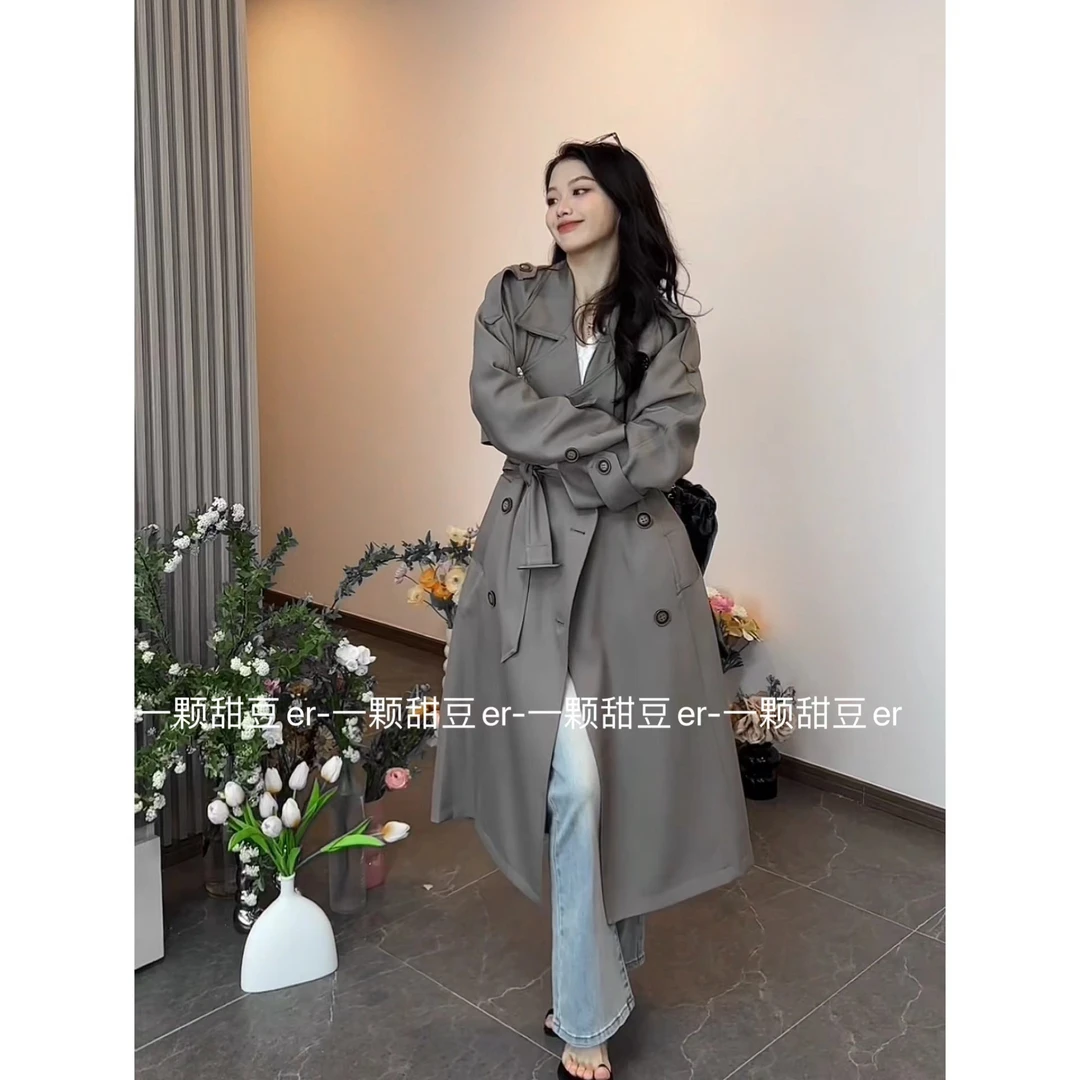 英伦风设计感风衣新款 小众高级中长款休闲外套23127