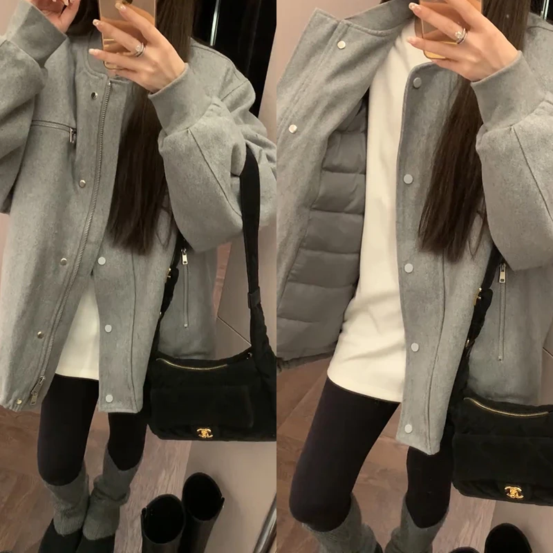 【mimius】&游鹿鹿设计感宽松休闲加厚外套 汉服() F12234