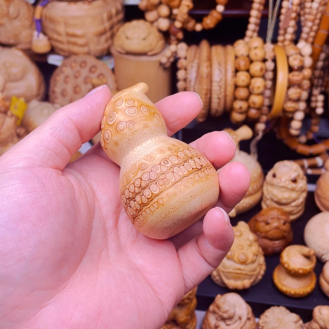 竹竹根雕葫芦手把件