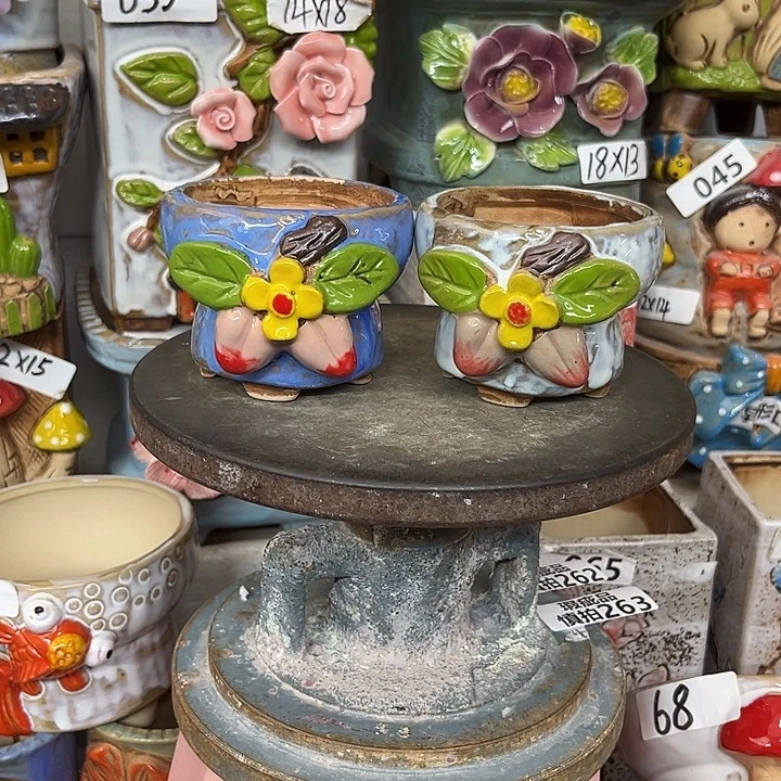 粗陶材质多肉花盆