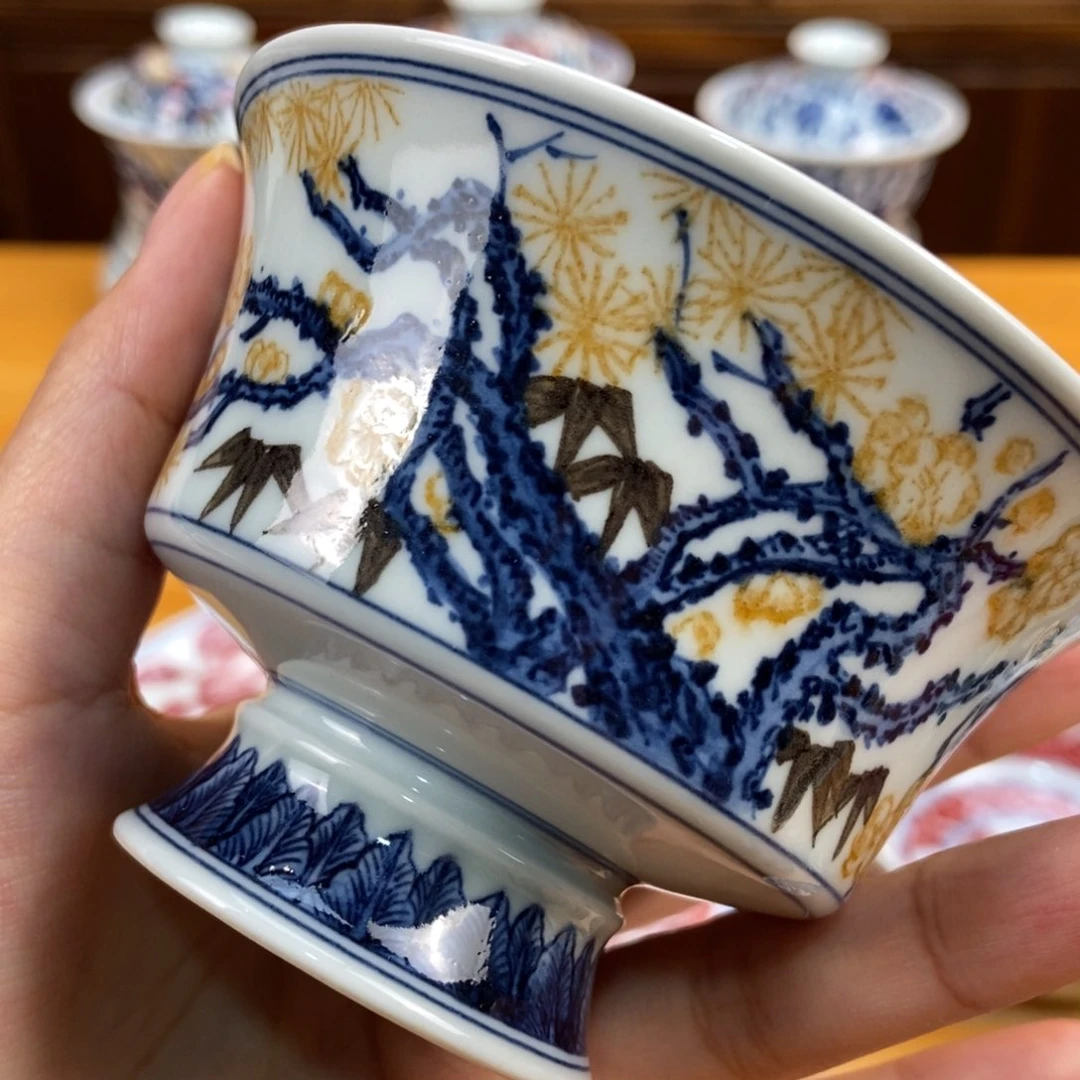 手绘现代茶具非古董