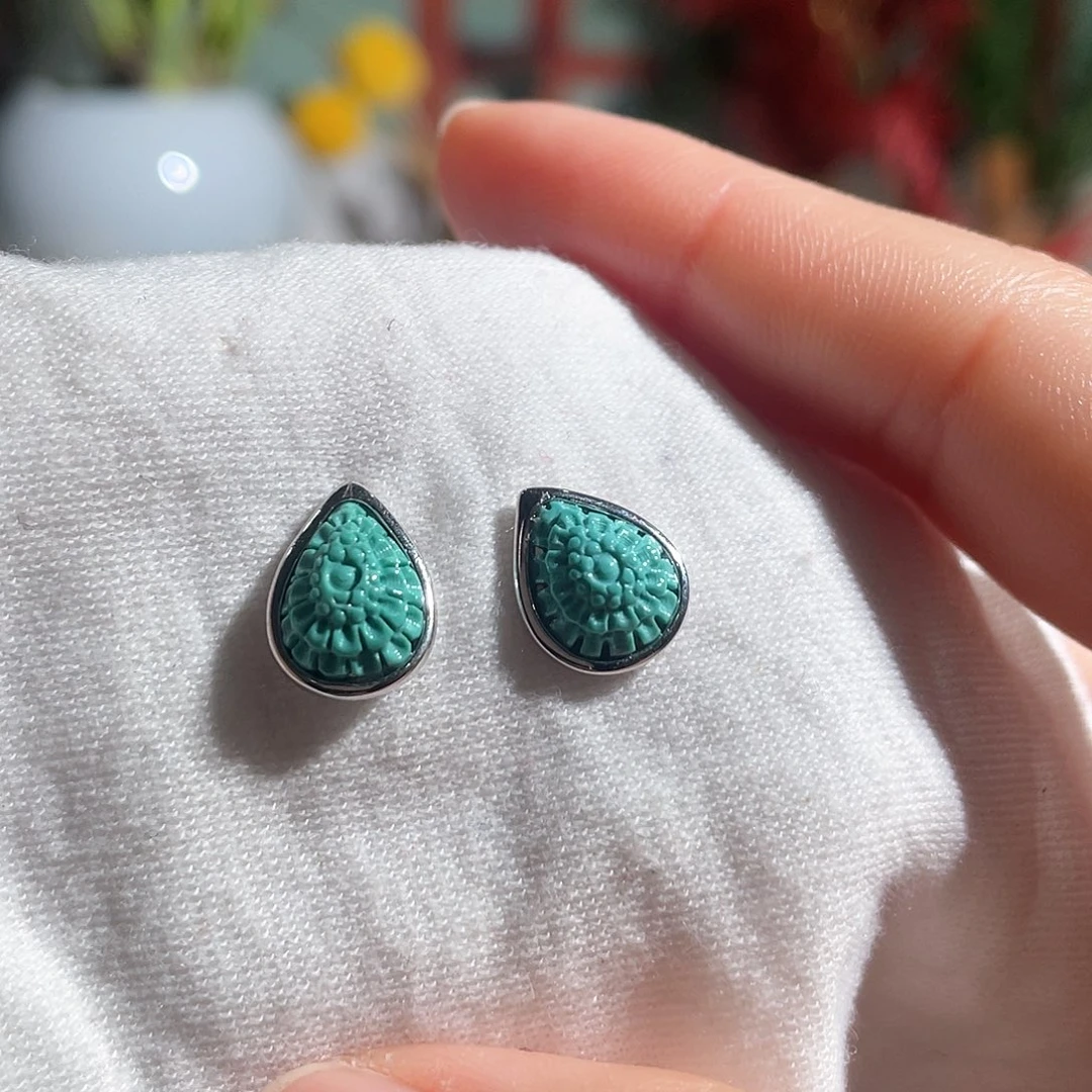 绿松石配饰银S925镶嵌