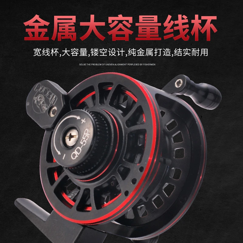倍速高速比矶钓轮全金属科迈龙带排线前打轮