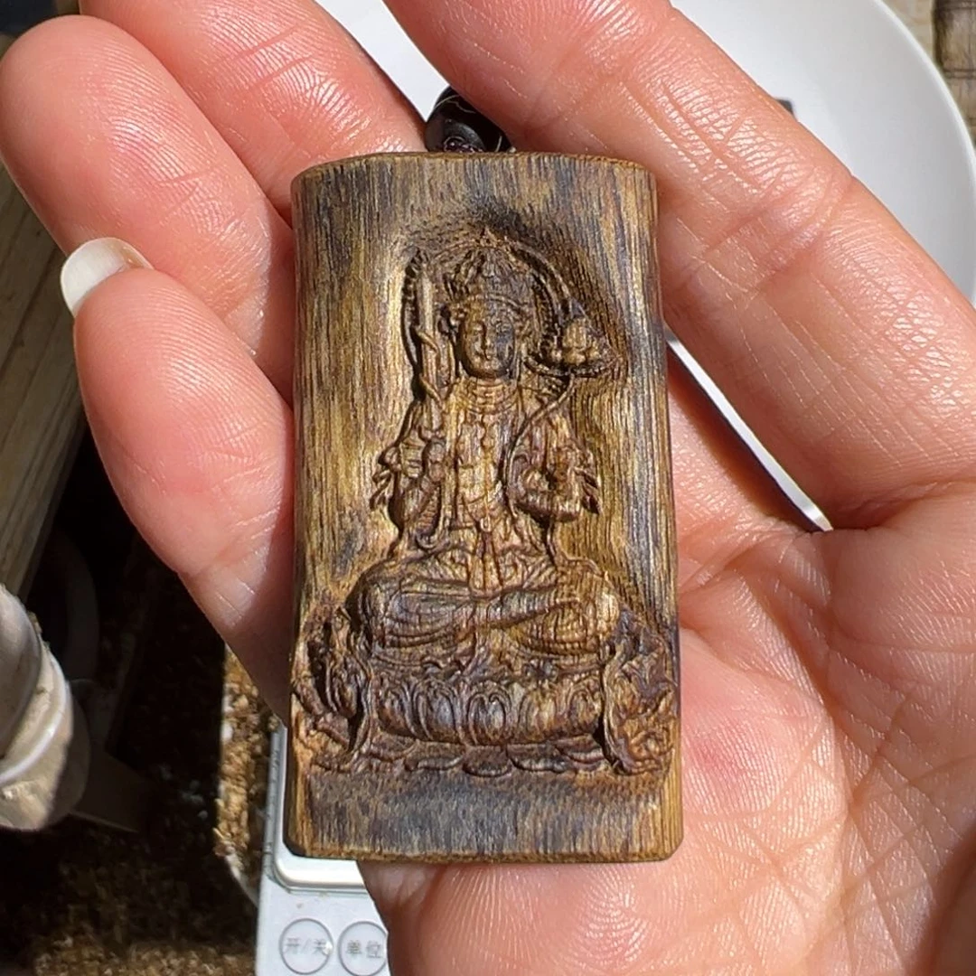 沉香吊坠白棋楠吊坠雕刻7.1克