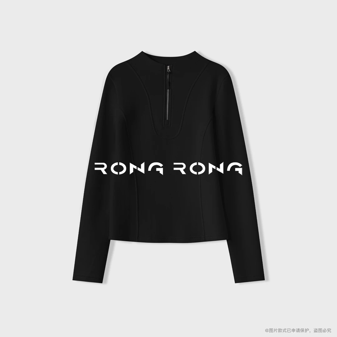 溶溶【暖意空氧】RONGRONG 绵羊毛超柔空气层锁温拉链卫衣F26QT5096