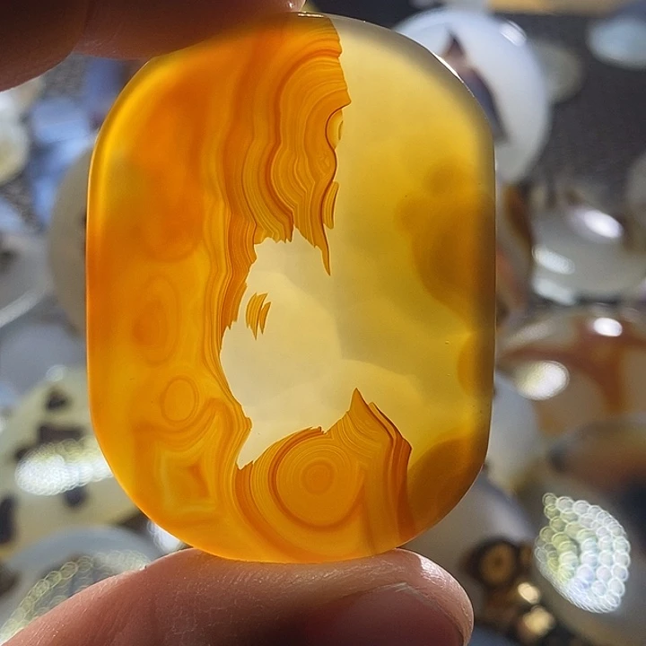 未镶嵌颈饰玛瑙/玉髓牛****飞