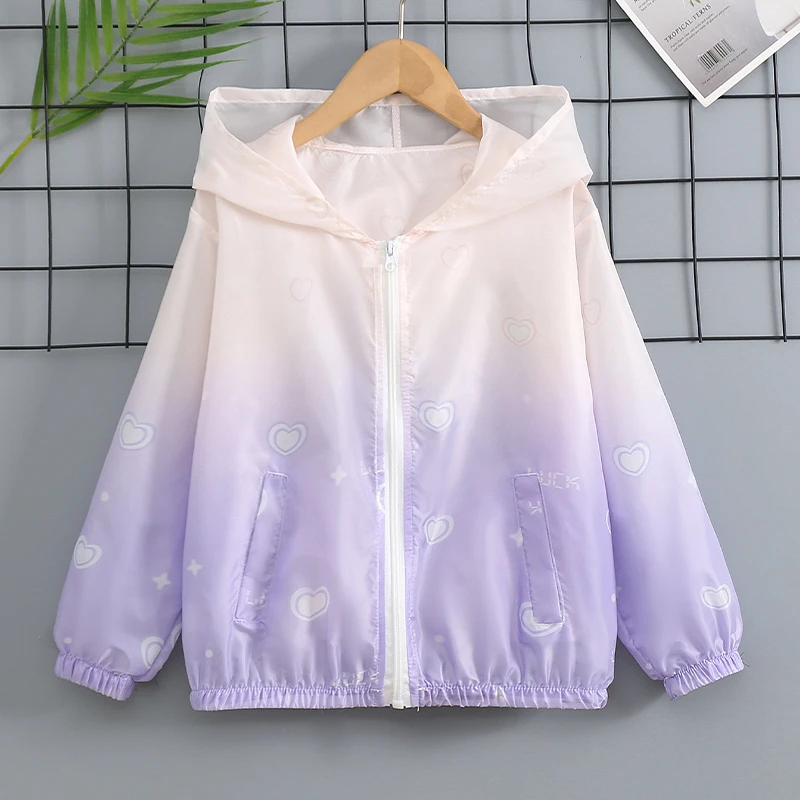 儿童防晒衣渐变色夏季新款2025新女童防晒服冰丝凉感外套防紫外线