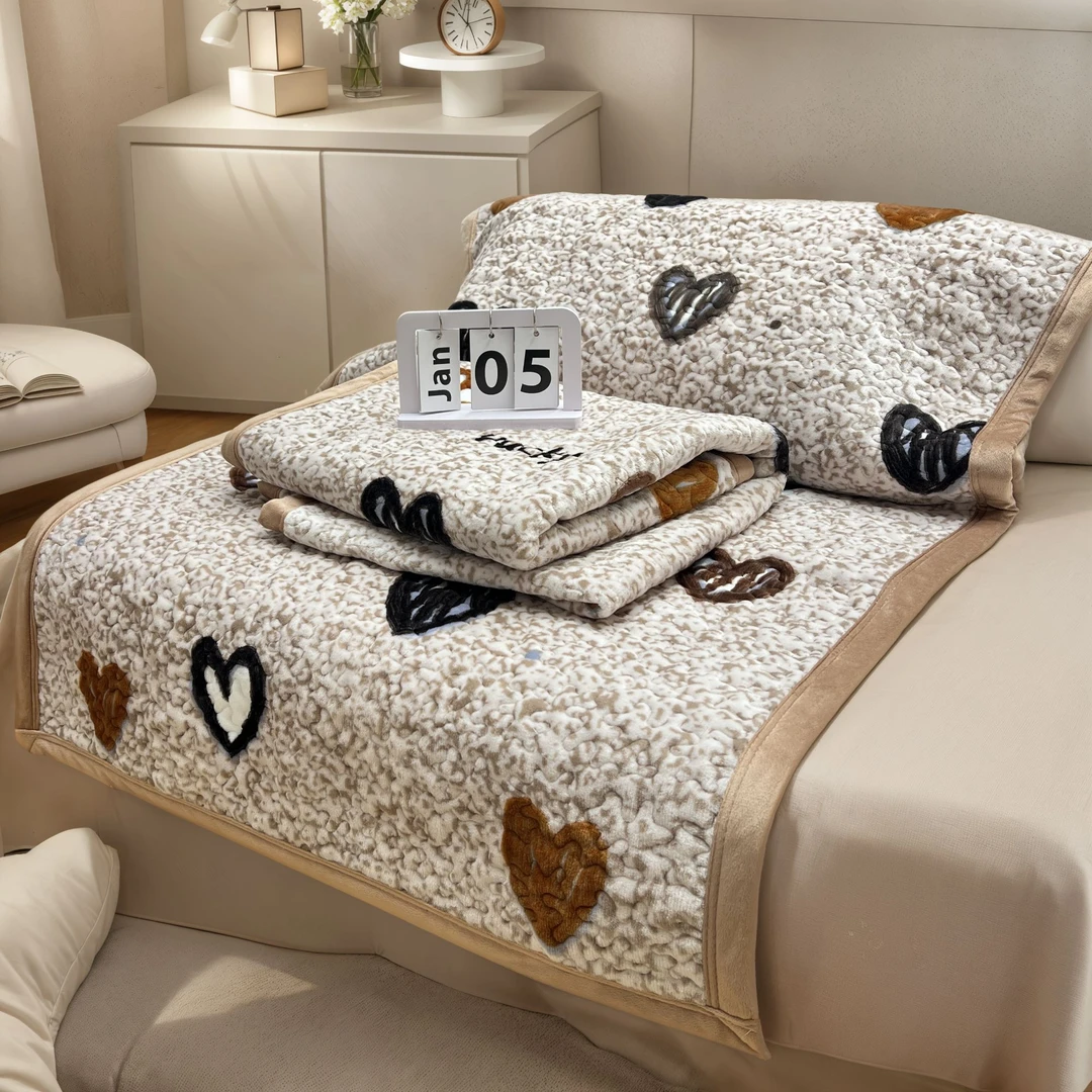 保暖印花防尘冬季水洗床盖垫子凉感床单榻榻米机洗毯子2