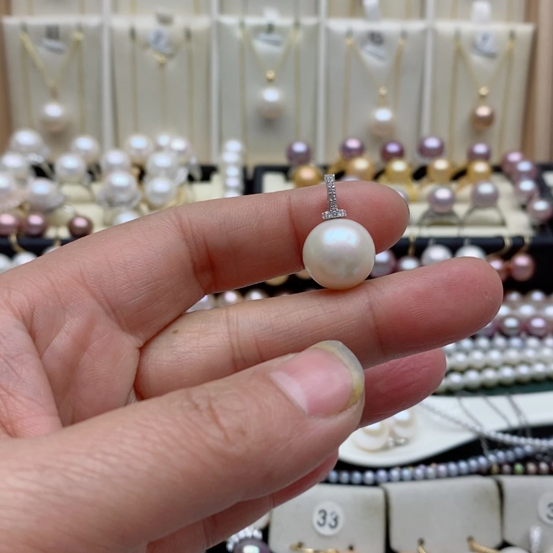 淡水珍珠颈饰银S925镶嵌