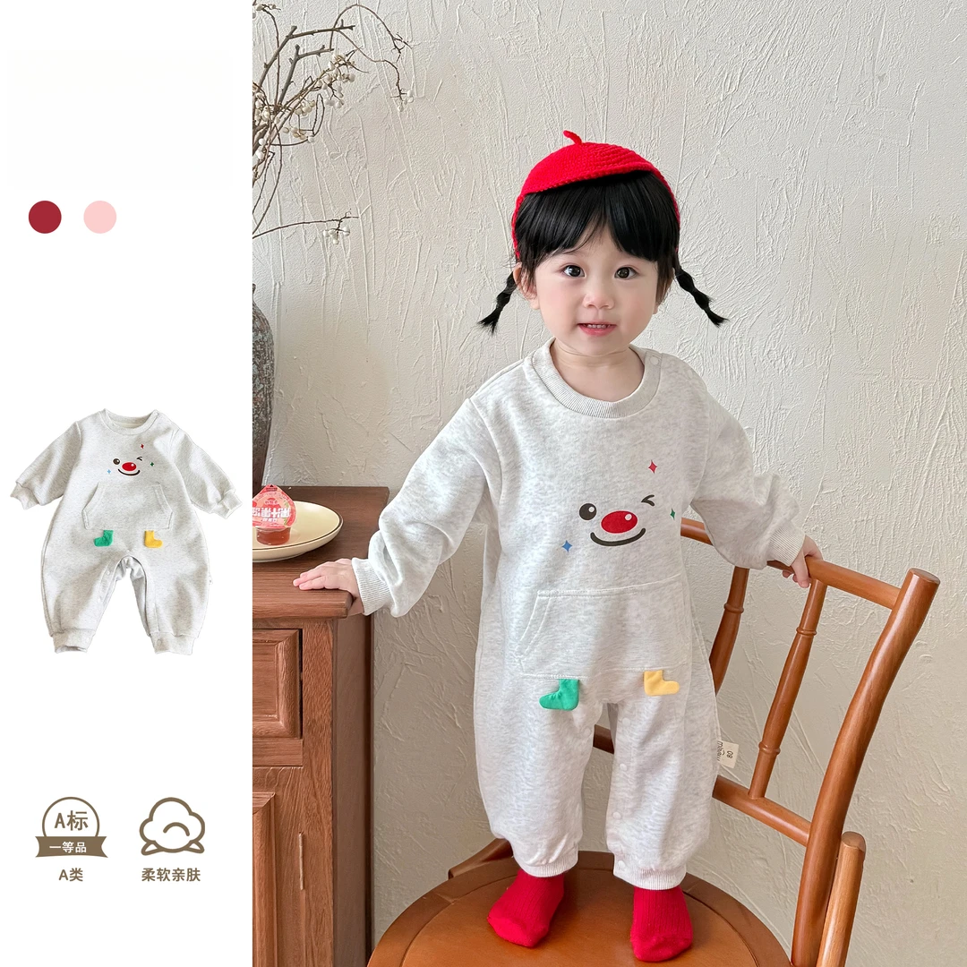 宝宝秋装洋气长袖外出服早秋婴儿衣服可爱连体衣婴幼儿秋季包屁衣