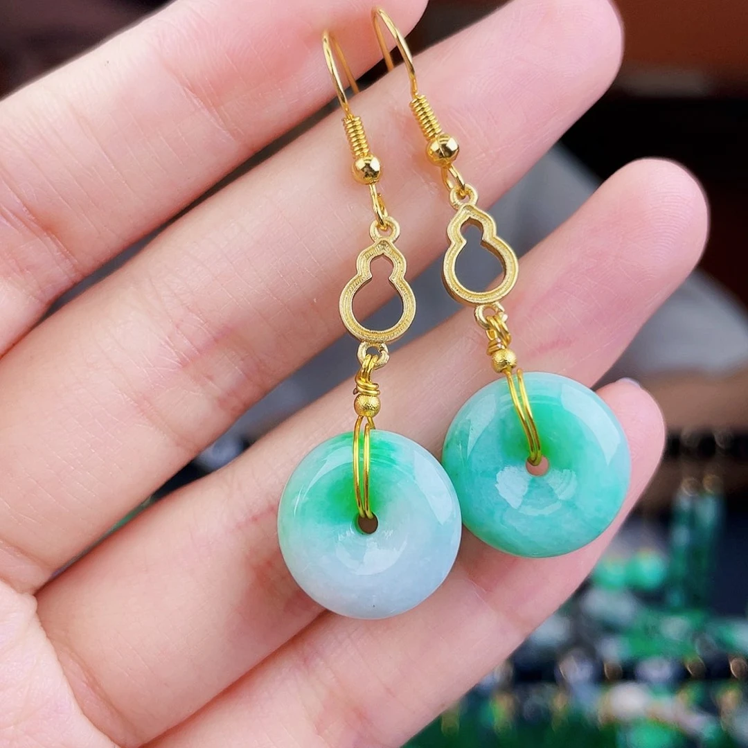 翡翠未镶嵌耳饰饰品