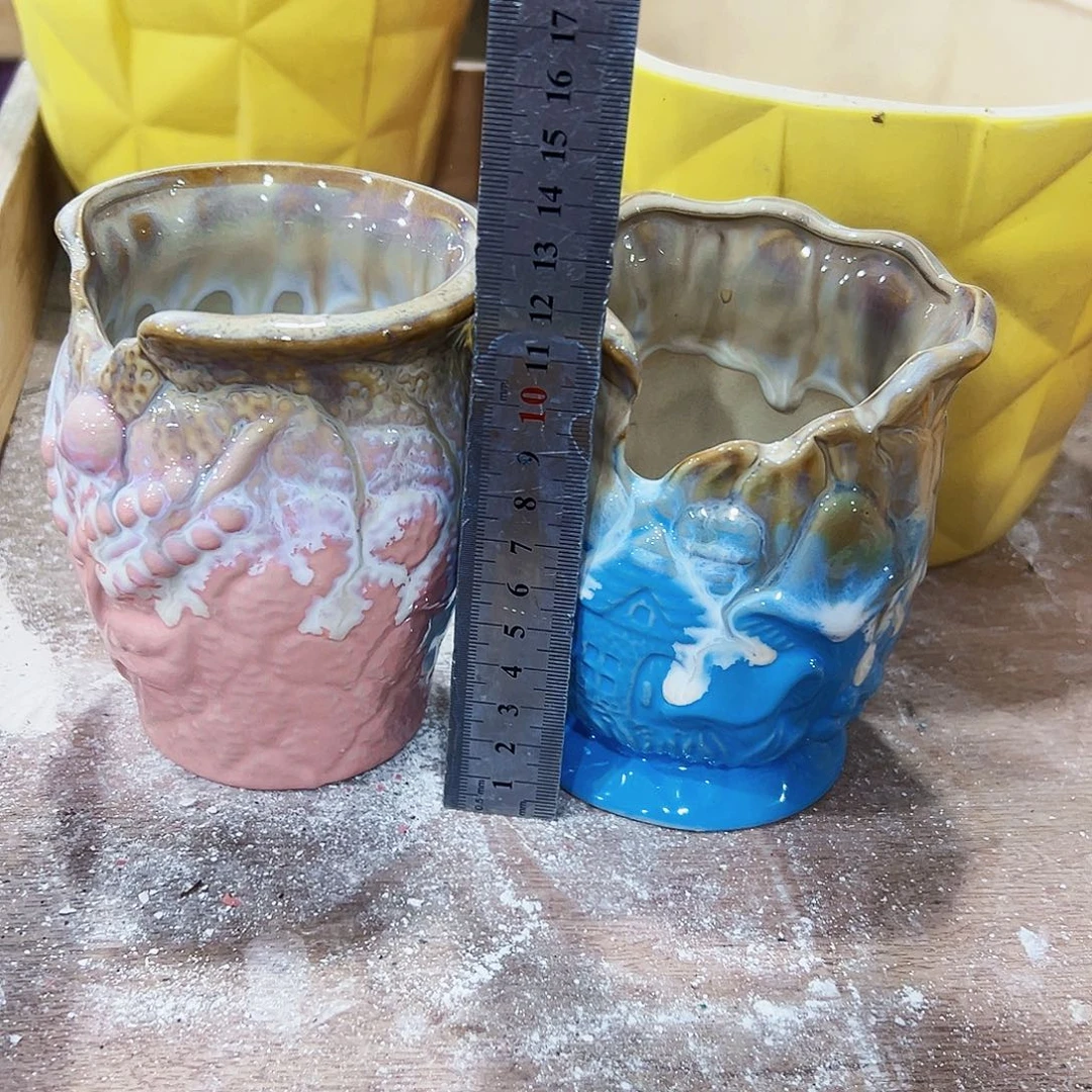 有孔外贸尾单陶瓷花盆凑单10米包邮