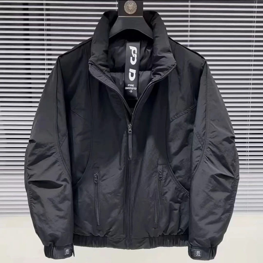 羽绒冬季新款立领收口袖时尚帅气保暖防寒羽绒外套男士