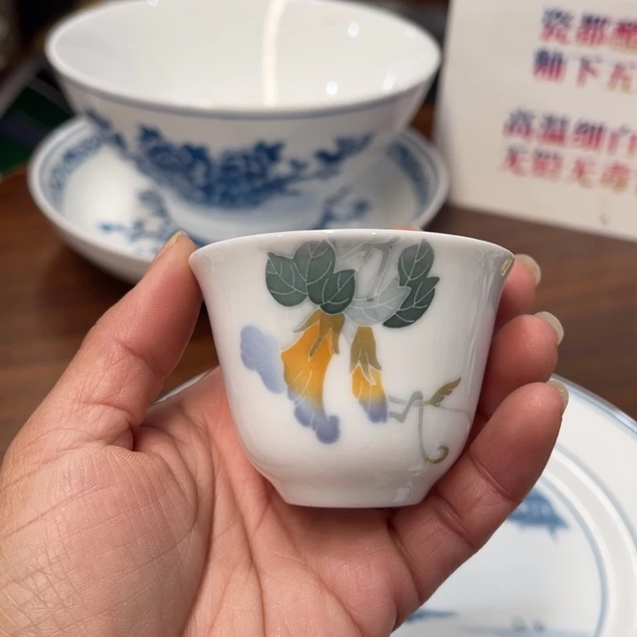 醴陵高温瓷釉下手绘6个价漫**光