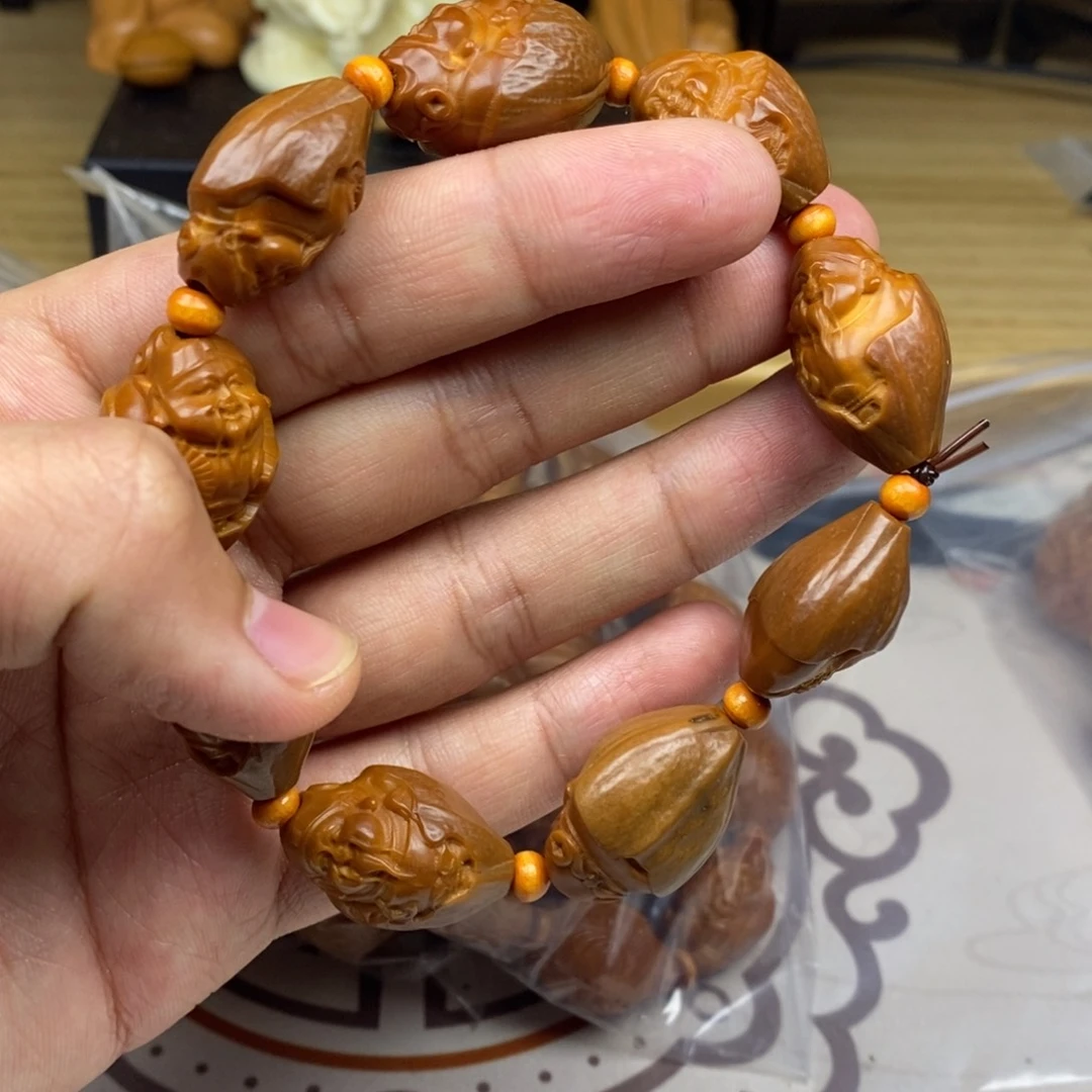 橄榄核手串/手链玲**场橄榄核雕刻工艺宇