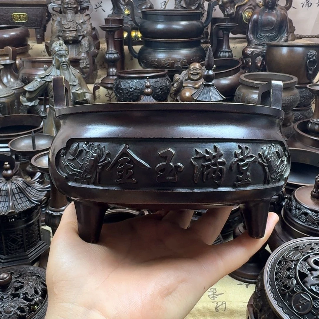 纯铜金玉满堂加小烛台