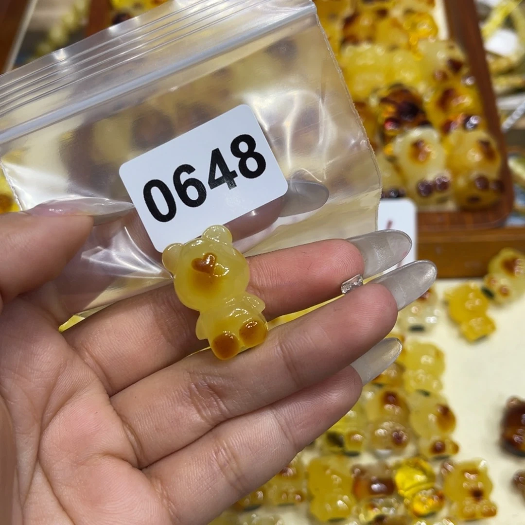 琥珀珠宝奇石未镶嵌牛*丸