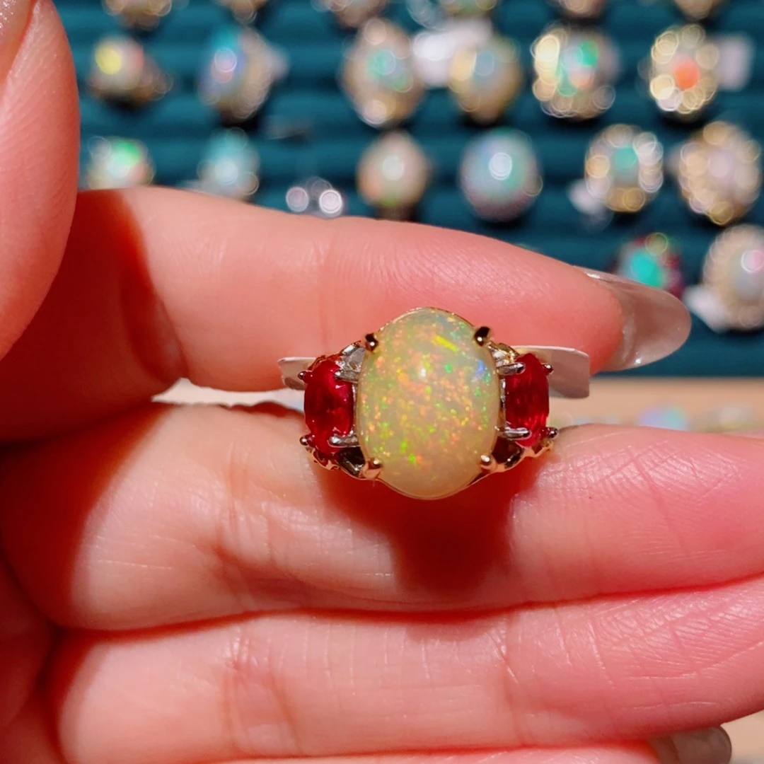 欧泊欧泊戒指银S925镶嵌