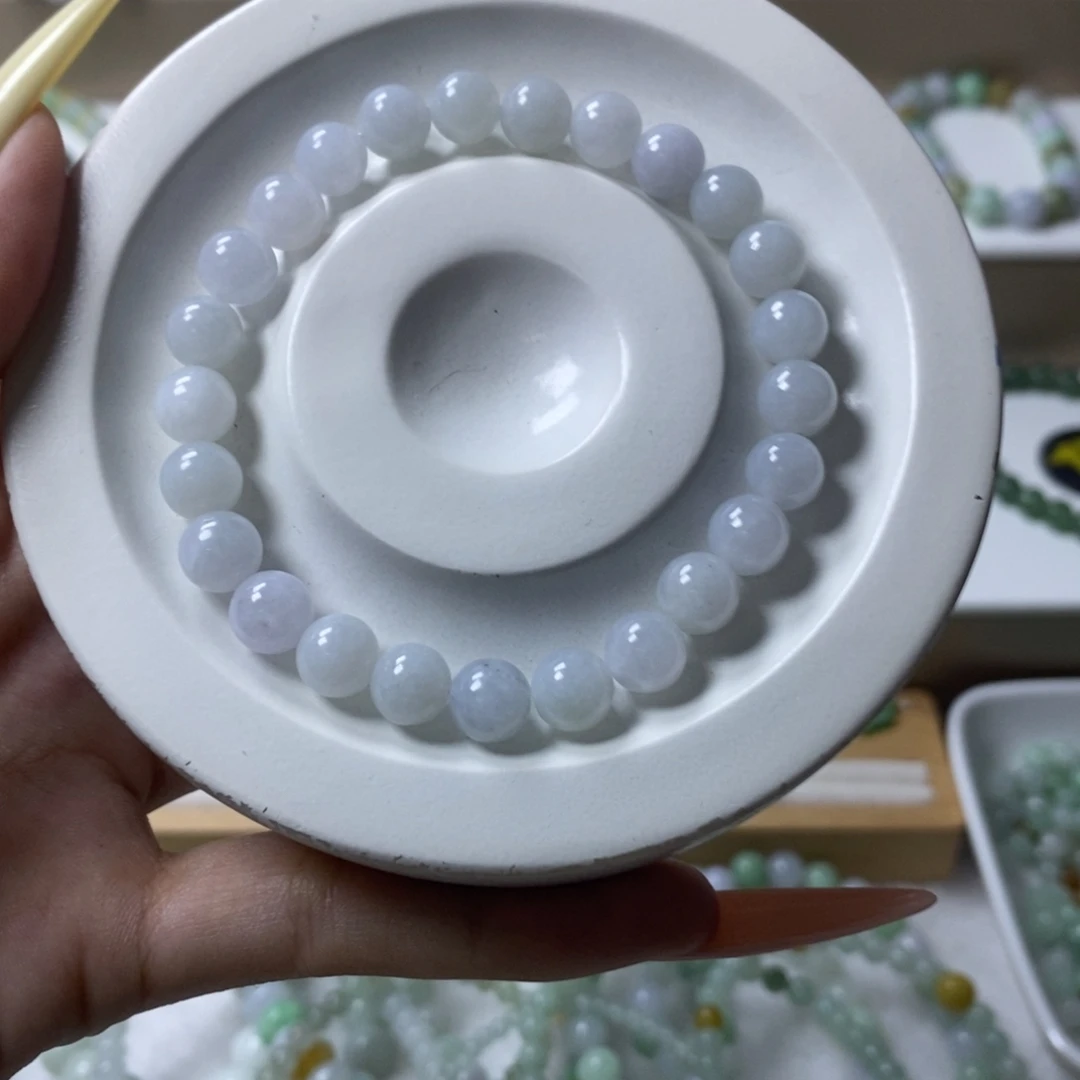 未镶嵌手链翡翠蓝紫卡7.4